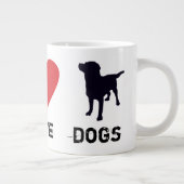 Peace Love-honden Grote Koffiekop (Rechts)