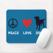 Peace Love-honden Muismat (Met muis)