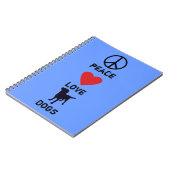 Peace Love-honden Notitieboek (Linkerzijde)