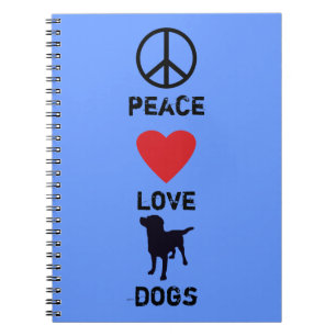 Peace Love-honden Notitieboek