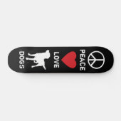 Peace Love-honden Persoonlijk Skateboard (Horizontaal)