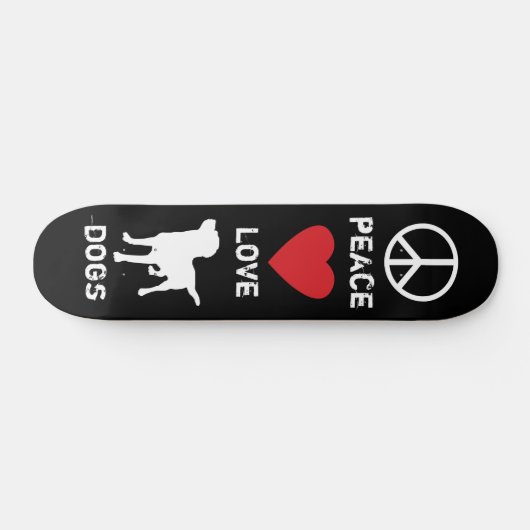 Peace Love-honden Persoonlijk Skateboard (Horizontaal)