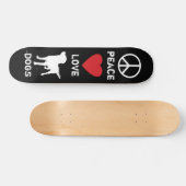Peace Love-honden Persoonlijk Skateboard (Horizontaal)