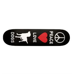 Peace Love-honden Persoonlijk Skateboard