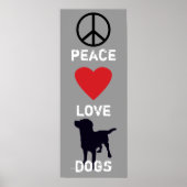 Peace Love-honden Poster (Voorkant)