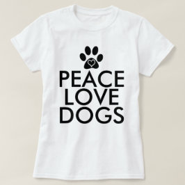 Peace Love-honden T-shirt