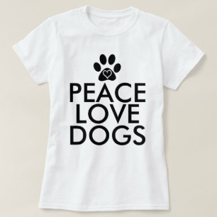 Peace Love-honden T-shirt