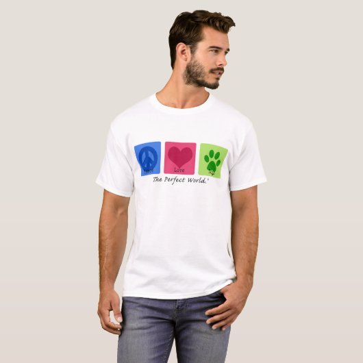 Peace Love-honden T-shirt