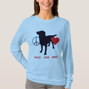 Peace Love-honden T-shirt