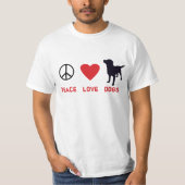 Peace Love-honden T-shirt (Voorkant)