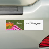 Peace Love Honeybees Bumpersticker (Op auto)