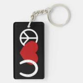 Peace-Love-Hoof Sleutelhanger (achterkant)