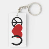 Peace-Love-Hoof Sleutelhanger (achterkant)