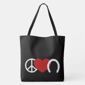 Peace-Love-Hoof Tote Bag (Achterkant)