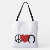 Peace-Love-Hoof Tote Bag (Achterkant)