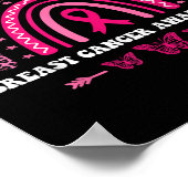 Peace Love Hope Borstkanker Regenboog Emotionele P Poster (Hoek)