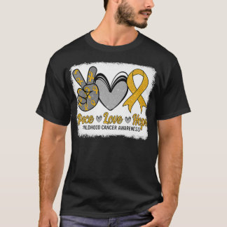 Peace Love Hope Childhood Cancer Awareness Month W T-shirt