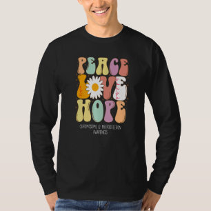 Peace Love Hope Chromosome 12 Microdeletie Awaren T-shirt