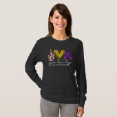 Peace Love Hope Domestic Violence Awareness Purple T-shirt (Voorkant volledig)