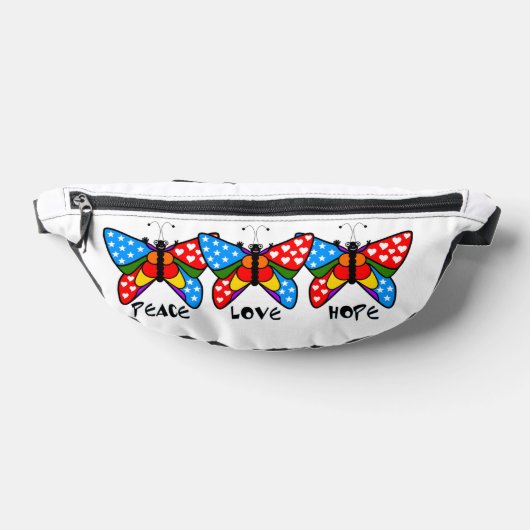 Peace Love Hope Fanny Pack Heuptasje (Liggend)