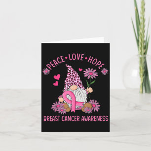 Peace Love Hope Gnome Leopard Breast Cancer Awaren Kaart