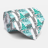 Peace Love Hope kerstfeestdag Ovarian Cancer Stropdas (Opgerold)