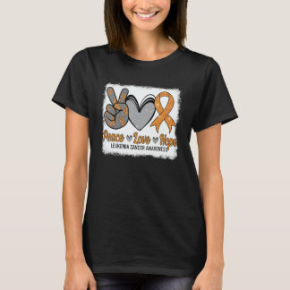 Peace Love Hope Leukemia Awareness Month Warrior W T-shirt