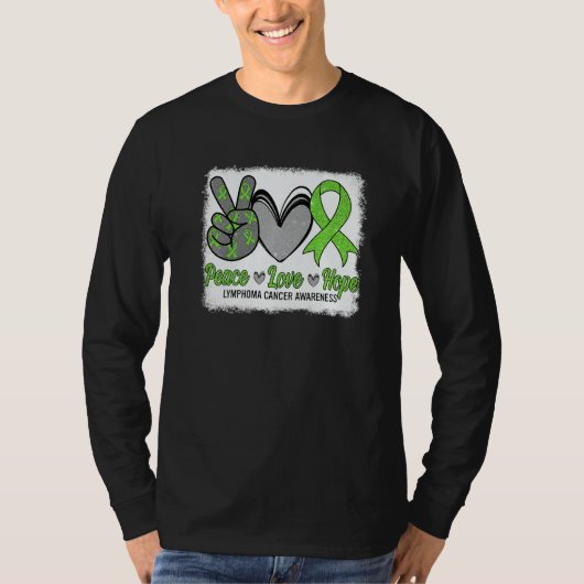 Peace Love Hope Lymphoma Awareness Month Warrior W T-shirt (Voorkant)