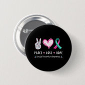 Peace Love Hope man of suïcide Prevention Ronde Button 5,7 Cm (Voorkant /achterkant)
