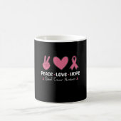 Peace Love Hope Matching Breast Cancer Awareness Koffiemok (Center)