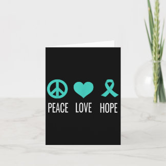 Peace Love Hope Ovariumkanker bewustzijn Kaart