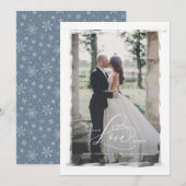 Peace Love Hope Pas getrouwd Kerst Kaarten (Voorkant / Achterkant)