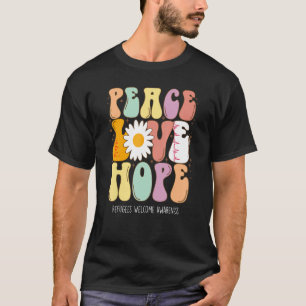 Peace Love Hope Refugees Welcome Awareness T-shirt