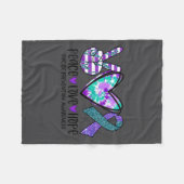 Peace Love Hope Suicide Prevention Awareness Tie-d Fleece Deken (Voorkant (Horizontaal))