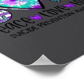 Peace Love Hope Suicide Prevention Awareness Tie-d Poster (Hoek)