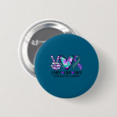 Peace Love Hope Suicide Prevention Awareness Tie-d Ronde Button 5,7 Cm (Voorkant /achterkant)
