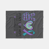 Peace Love Hope Suicide Prevention Tie Dye Awarene Fleece Deken (Voorkant (Horizontaal))