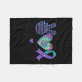 Peace Love Hope Suicide Prevention Tie Dye Awarene Fleece Deken (Voorkant (Horizontaal))