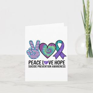 Peace Love Hope Suicide Prevention Tie Dye Awarene Kaart