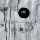 Peace Love Hope Suicide Prevention Tie Dye Awarene Ronde Button 5,7 Cm (In situ)