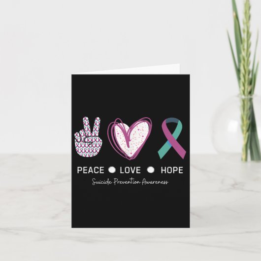 Peace Love Hope Zelfmoordpreventie 2024 Kaart (Voorkant)