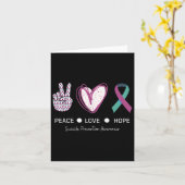 Peace Love Hope Zelfmoordpreventie 2024 Kaart (Gele Bloem)