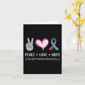 Peace Love hope Zelfmoordpreventie man w Kaart (Gele Bloem)