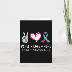 Peace Love hope Zelfmoordpreventie man w Kaart