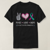 Peace Love hope Zelfmoordpreventie man w T-shirt (Design voorkant)
