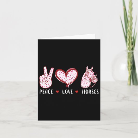 Peace Love Horse for Men Kaart (Voorkant)