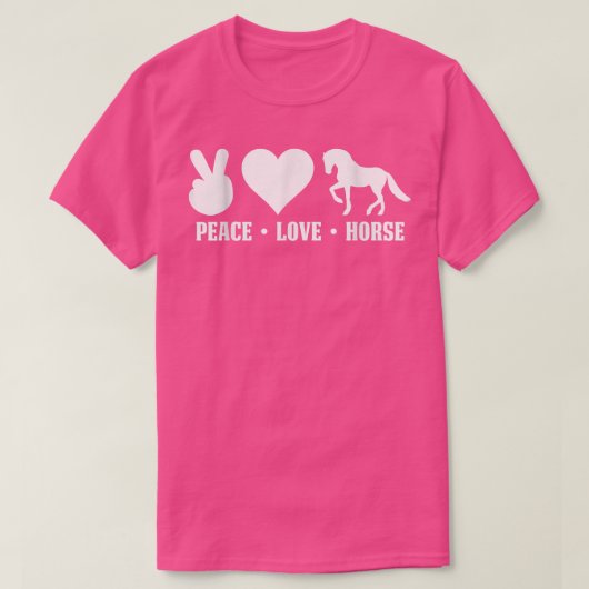 Peace Love Horse T-shirt (Design voorkant)