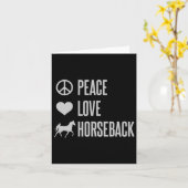 Peace Love Horseback Horse Riding Kaart (Gele Bloem)