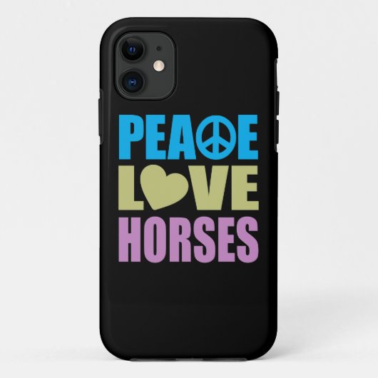 Peace Love Horses Case-Mate iPhone Case (Achterkant)