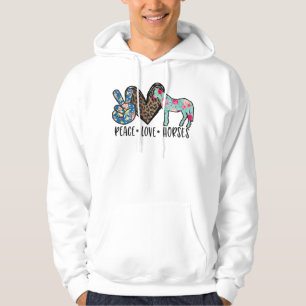 Peace Love Horses Funny T-shirt for Horse Lover